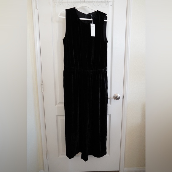 NWT Eileen Fisher Velvet Wide-Leg Jumpsuit - Picture 6 of 8